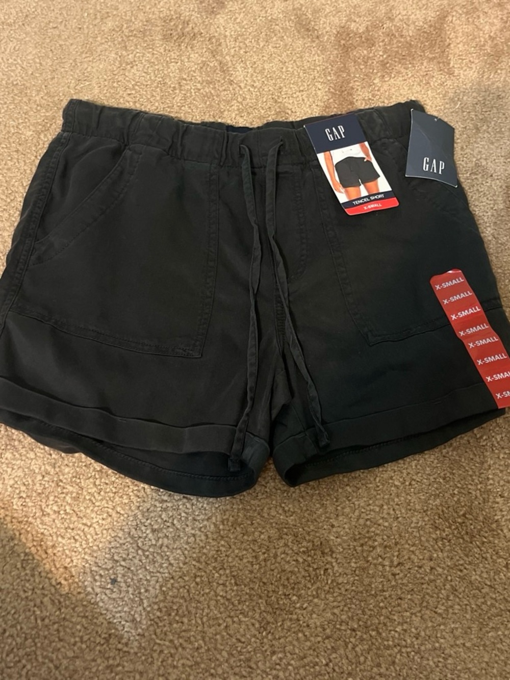 GAP Black Women's Drawstring Athletic Shorts